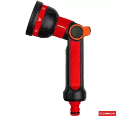 GRINDA N-8, с регулятором напора, 8 режимов, двухкомпонентный, поливочный пистолет (8-427188)