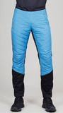 Премиальный костюм для лыж и зимнего бега Nordski Hybrid Hood Warm Light Blue