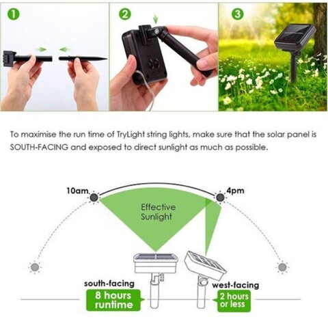 Светодиодная гирлянда на солнечной батарее Arte Lamp TWINKLE A8412IN-100YL