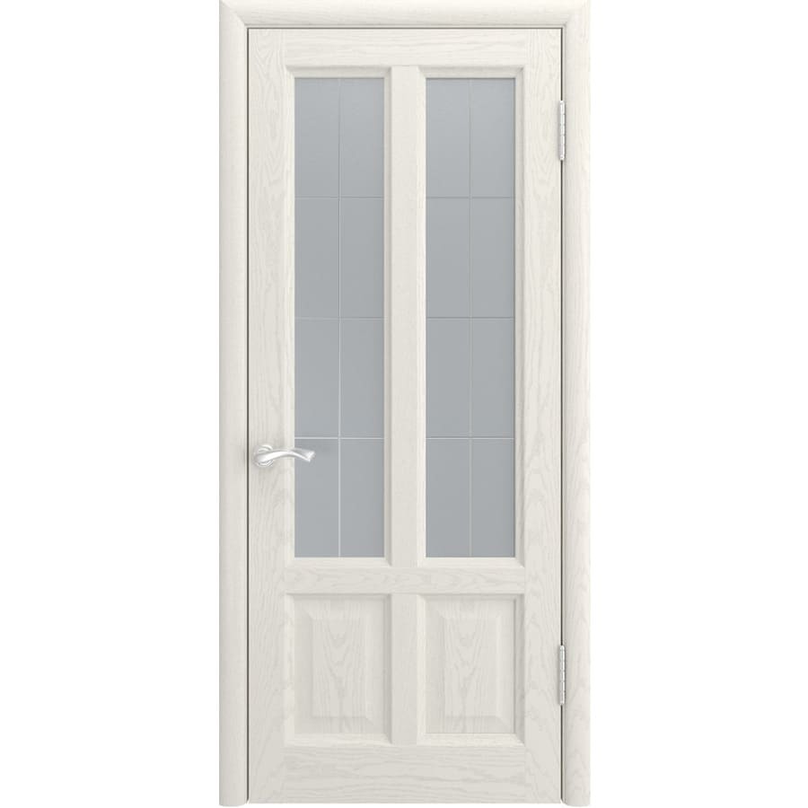 Белые Межкомнатная дверь шпон Luxor Титан 3 дуб RAL 9010 остеклённая titan-3-do-dub-beliy-dvertsov.jpg
