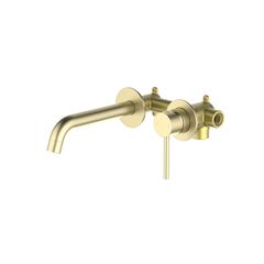 Aquatek AQ1313BG AQ1313BG ЕВРОПА смеситель для раковины настенный 2 отв. (внешняя и скрытая часть), шлиф. золото фото