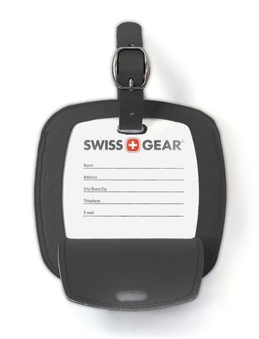 Бирка для багажа SwissGear, чёрная, ПВХ, 10,5x10,5x0,4 см. (WJ3190black) - Wenger-Victorinox.Ru