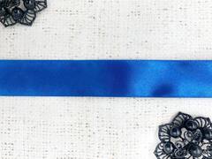 Лента атласная, ш. 2,5 см, электрик