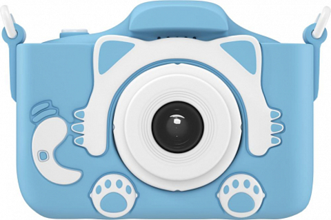 Детский цифровой фотоаппарат  Fun Camera Kitty со встроенной памятью и играми (Голубой)