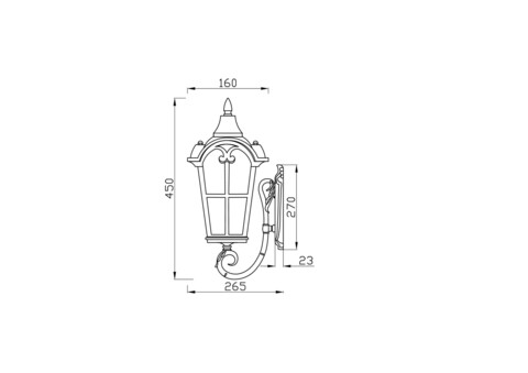 Настенный светильник (бра) Outdoor O413WL-01BZ1