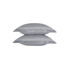 Комплект из двух сатиновых наволочек 70х70см | темно-серый