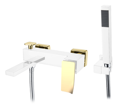 Boheme Q 143-CRG.2 Смеситель для ванны, цвет: хром,золото фото