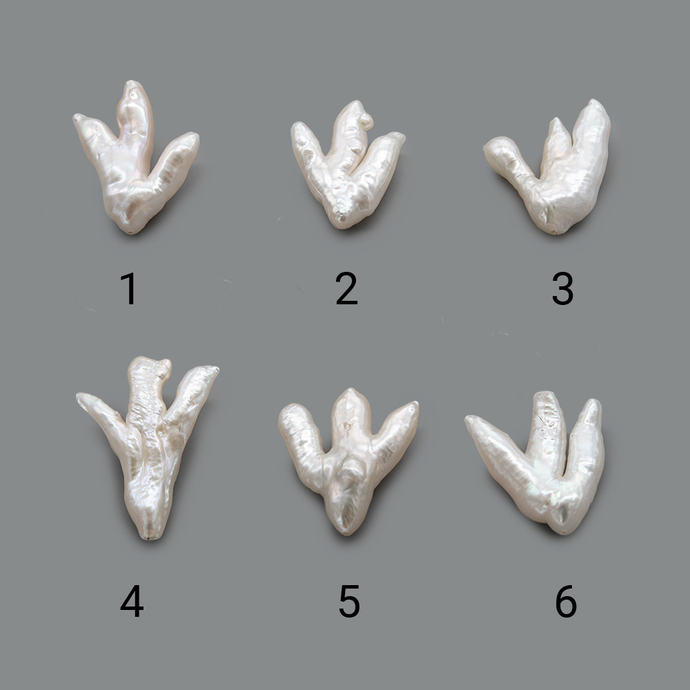 Жемчуг культивированный в форме коралловой веточки, белый, 22-31мм