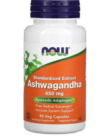 Now foods, ашваганда, стандартизованный экстракт, 450 мг, 90 растительных капсул