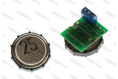 Кнопка (кнопочный модуль) ВКЛ13А-7-4П "25 этаж", круглая, с кодом Брайля