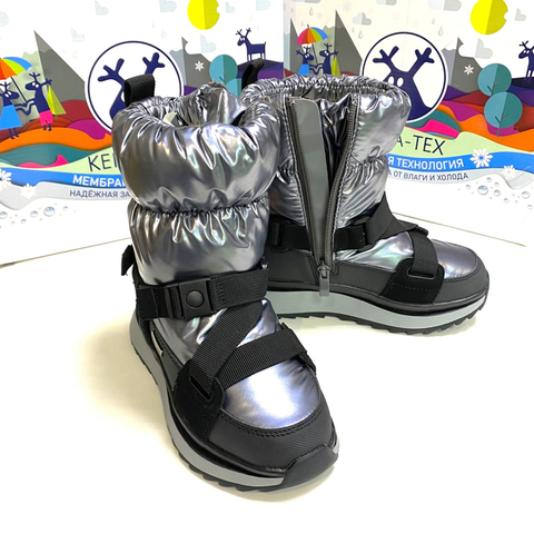 Кенка сапоги мембрана 32-37серебро PVY_2328_grey PVI_24105_grey