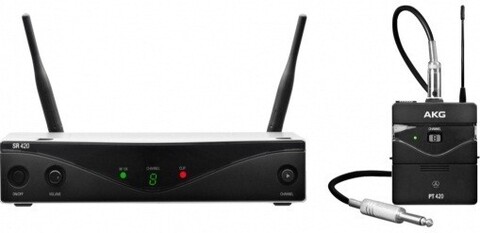 инструментальная радиосистема с приёмником SR420, портативный передатчик PT420, гитарный шнур