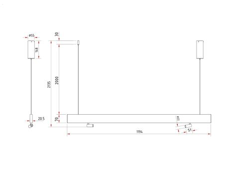 Подвесной светодиодный светильник Maytoni Puntero P068PL-L27W4K