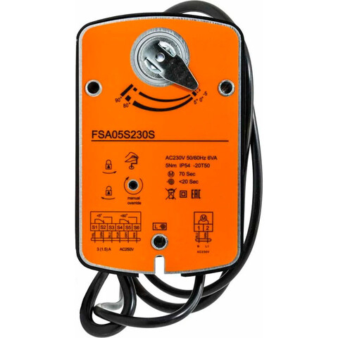 Электропривод Ventart FSA05S230S ON/OFF с возвратной пружиной