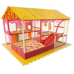 Детский уличный игровой лабиринт с крышей «Ваниль» 4,92×3,69×3,5 м