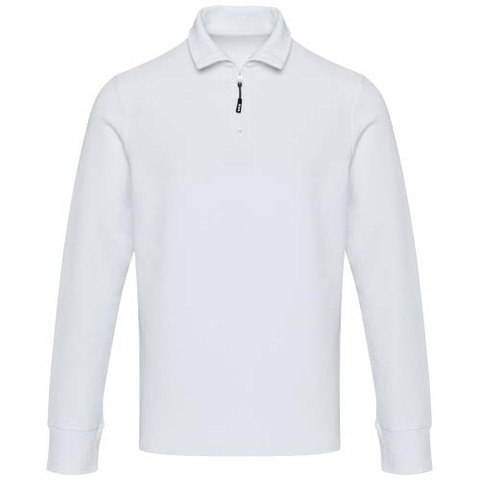 Apollo унисекс поло с длинным рукавом и застежкой-молнией на половину длины