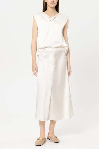 LUISA CERANO Комплект элегантный атласный с юбкой