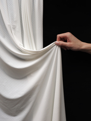 Микрофибра бельевая ажурная матовая эластичная цвет белый