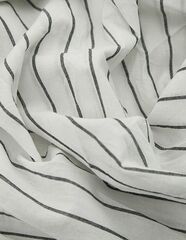 Вареный хлопок 110 гр/м2, ш. 240 см, белый/чёрная полоска