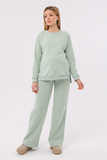Утепленный спортивный костюм для беременных и кормящих 14163 мята