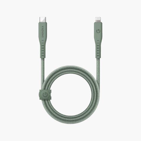 Кабель Energea Flow USB-C to Lightning 1.5M, Зеленый | Sage Green
