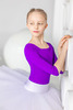 2 Sleeves leotard for kids | violet