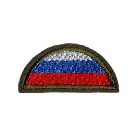 Шеврон Россия вышитый оливковый средний полукруг