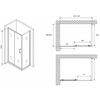 Abber Schwarzer Diamant AG30130B5-S50B5 Душевой уголок, 130x50x190
