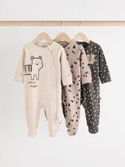 Комбинезон / Cлип для малышей Next N26-413, 3 шт., Бежевый, Серый