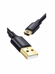 Кабель  UGREEN US132 (10386) USB 2.0 A Male to Mini 5 Pin Male Cable, 3м, черный