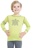 Терморубашка из шерсти мериноса Norveg Soft Lime Print детская