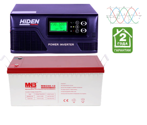 Комплект ИБП HIDEN HPS20-0612+MNB MM 200-12