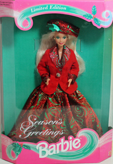 Кукла Барби коллекционная Seasons Greeting Barbie 1994 Vintage