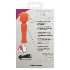 Оранжевый вибромассажер Stella Liquid Silicone Mini Massager - 14,5 см. - 