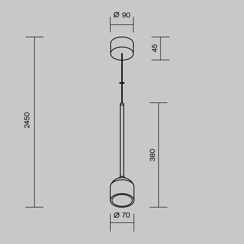 Уличный подвесной светодиодный светильник Maytoni Apex O491PL-L8W3K