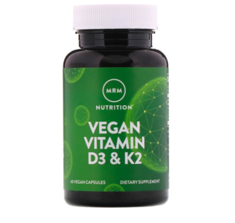 MRM, веганские витамины D3 и К2, 60 растительных капсул