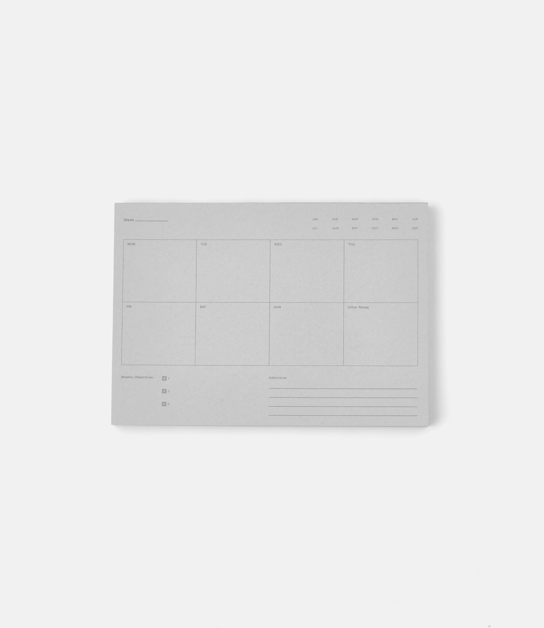 Before Breakfast Weekly Notepad Mid Grey — еженедельный планер