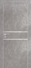 Дверь PX-18 AL кромка с 2-х ст. / Цвет Серый бетон / белоснежный лакобель / Двери PROFILO PORTE