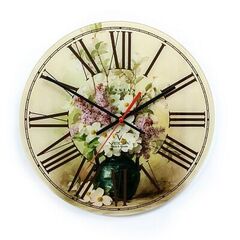 Часы настенные из акрила А1-15 "Ваза с цветами"