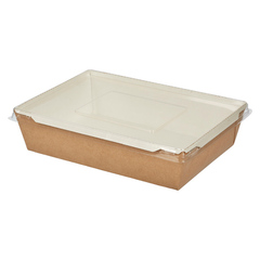 Коробочка для сладостей с прозрачной крышкой.  20х14х5,5см 1000 мл.