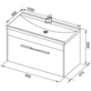 Aquanet 274142 Тумба Августа 100 цв.белый (ручка хром) (274142)