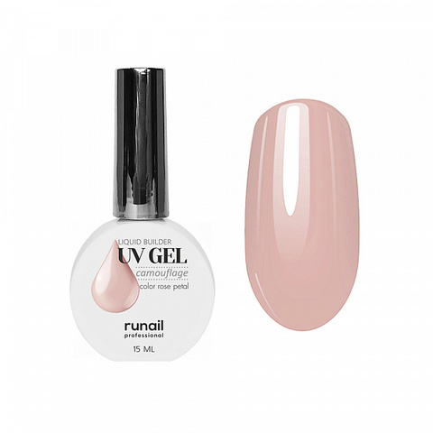 RuNail жидкий Уф-гель (цвет: Нежный лепесток), 15 мл