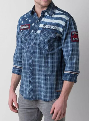 Affliction | Рубашка мужская BRAVE Affliction 110WV619 перед