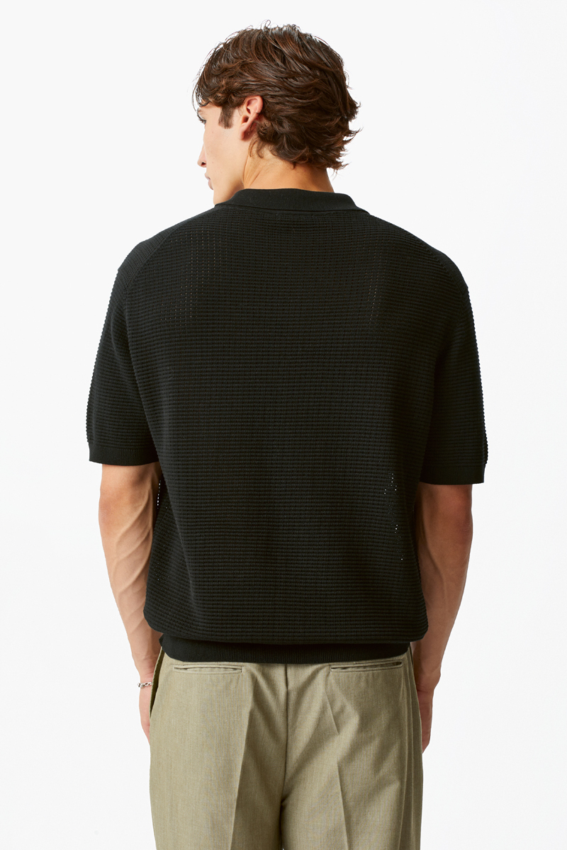 Черная футболка-поло Laine