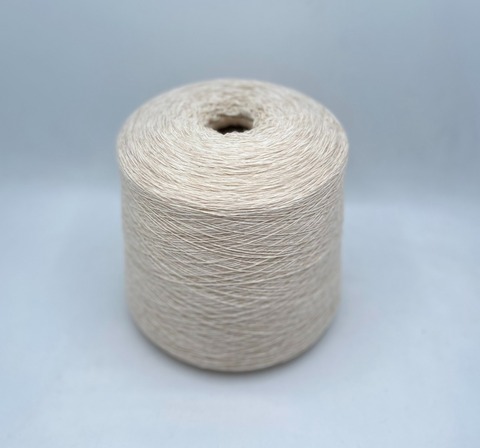 Бобинная пряжа (пр.Италия),2/15 750м/100гр, 80%шерсть, 20%полиамид, цвет-Светло-бежевое мулине, арт.31490