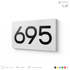 Номер на дверь 695, табличка на дверь для офиса, квартиры, кабинета, аудитории, склада, белая 120х70 мм, Айдентика Технолоджи