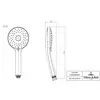 Villeroy&Boch  TVS00000800061 Ручной душ, Villeroy&Boch, размер душевого диска, мм-110, форма-круглая, количество режимов-3, материал-ABS пластик цвет-хром