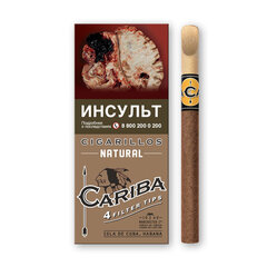 Сигариллы с деревянным мундштуком CARIBA Natural (4шт.)