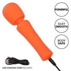 Оранжевый вибромассажер Stella Liquid Silicone Mini Massager - 14,5 см. - 