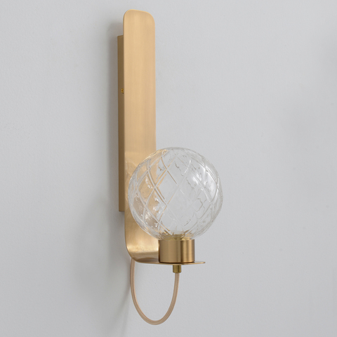 Настенный светодиодный светильник Crystal Lux BELLA AP1 BRASS